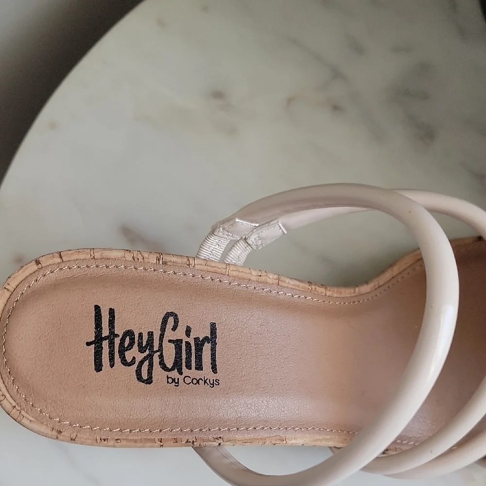 Corkys Cream Strappy Sandals
